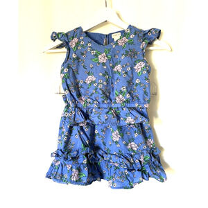 Crewcuts J. Crew Girls Skirt Top Set 6 7 Yr Blue Floral Mini